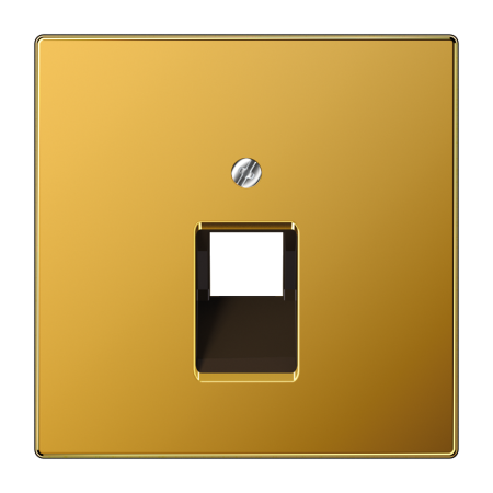 Крышка для одинарной телефонной и компьютерной розетки UAE; золото