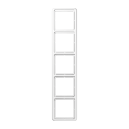 Рамка для вертикальной и горизонтальной установки ударопрочная, 5-кратная; белая