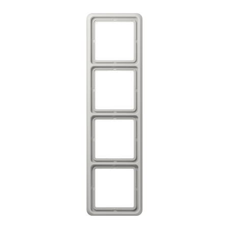 Рамка для вертикальной и горизонтальной установки, 4-кратная; светло-серая