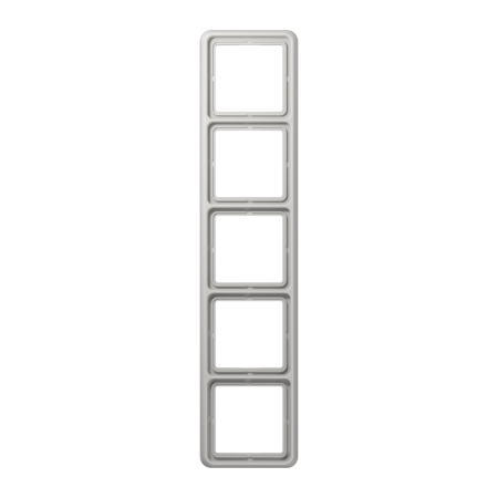 Рамка для вертикальной и горизонтальной установки, 5-кратная; светло-серая