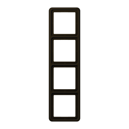 Рамка для вертикальной и горизонтальной установки, 4-кратная; коричневая